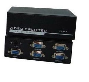 מפצל VGA מוגבר ואיכותי ל-4 מסכים