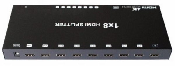 ⁦מפצל מוגבר HDMI ל-8 יציאות  תומך 3D⁩ – תמונה ⁦2⁩