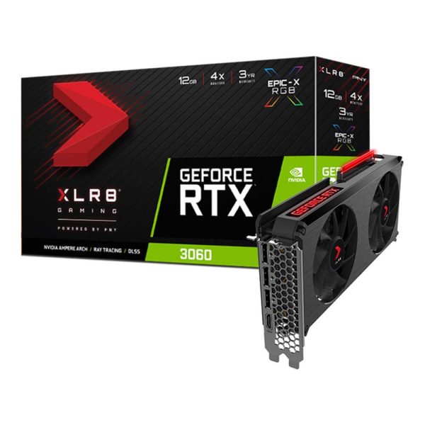 ⁦כרטיס מסך PNY GeForce RTX 3060 12GB XLR8 Gaming RGB BULK⁩ – תמונה ⁦2⁩