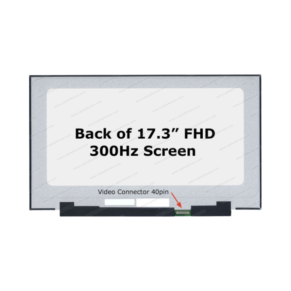 ⁦מסך 17.3" / FHD / 40PIN / No BR / SLIM / IPS / Nano / 300HZ⁩ – תמונה ⁦2⁩