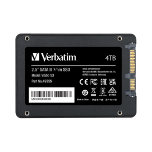 דיסק קשיח Verbatim 4T SATA III SSD 520MB/s~460MB/s 3D NAND