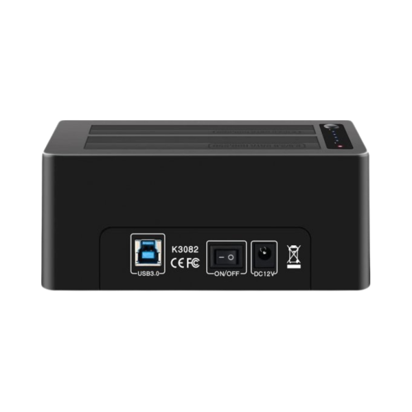 ⁦משכפל | תחנת עגינה Maiwo 3.5'' / 2.5'' Dual Bay SATA HDD & SSD⁩ – תמונה ⁦3⁩
