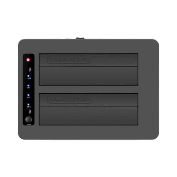 ⁦משכפל | תחנת עגינה Maiwo 3.5'' / 2.5'' Dual Bay SATA HDD & SSD⁩ – תמונה ⁦4⁩
