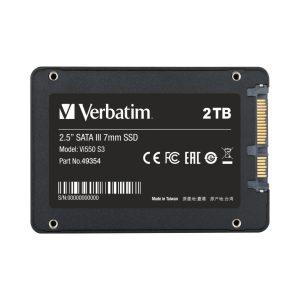 דיסק קשיח Verbatim 2T SATA III SSD 520MB/s~460MB/s 3D NAND