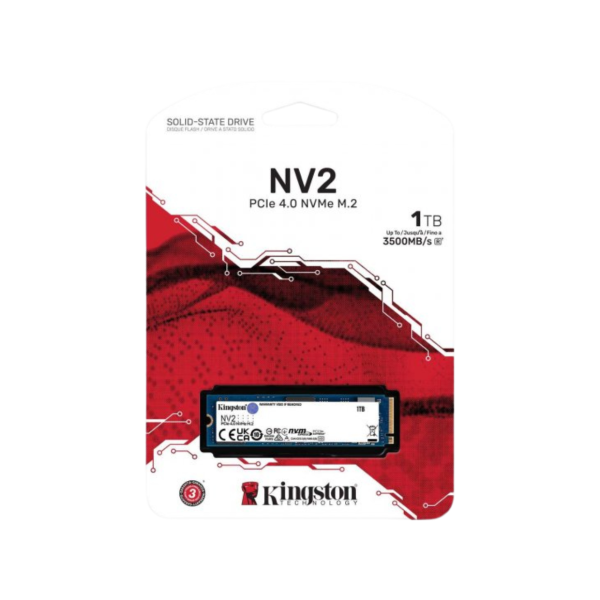 ⁦כונן Kingston NV2 PCIe 4.0 x4 NVMe M.2 2280 1TB SSD⁩ – תמונה ⁦3⁩