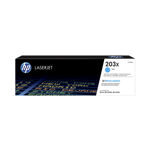 טונר חלופי HP 203X CF541X בצבע כחול Cyan להדפסה עד 2500 עמודים