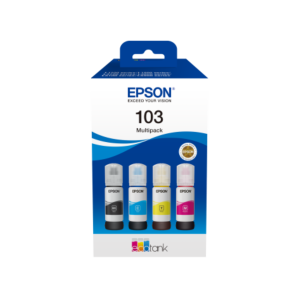 מארז סט דיו מקורי למדפסת EPSON 103 ink bottle 127ml שנה אחריות