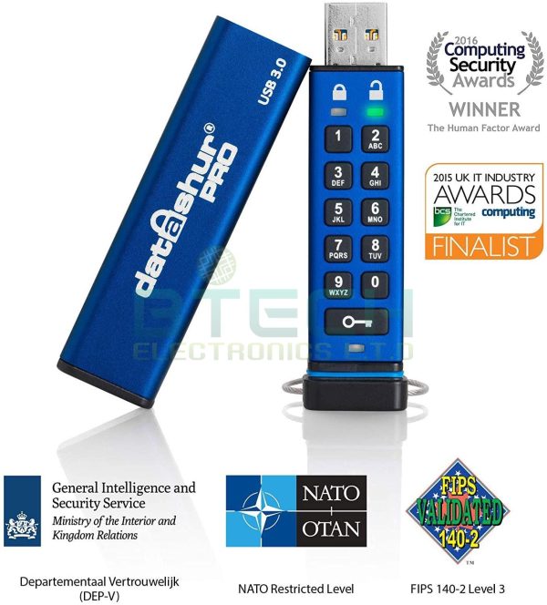 ⁦דיסק און קי מוצפן datAshur Pro USB3 256-bit⁩ – תמונה ⁦6⁩