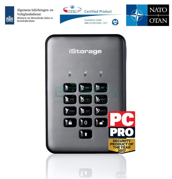 ⁦דיסק מוצפן נייד diskAshur Pro2 SSD FIPS Certified⁩ – תמונה ⁦2⁩